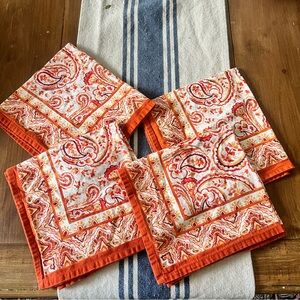 8 Maison D’Hermine Palatial Paisley Napkins 20” Square